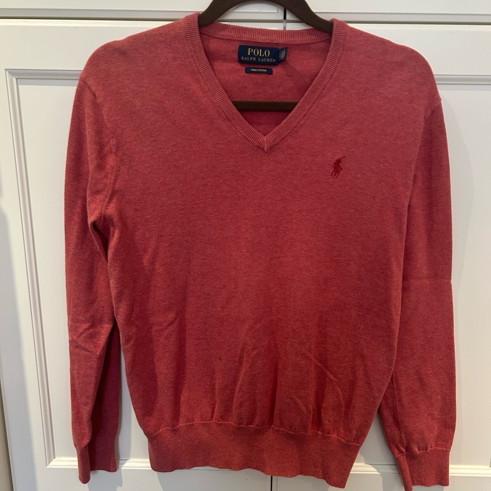 Polo by Ralph Lauren Men's Rust Sweater Size Small